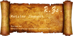 Retzler Zsanett névjegykártya